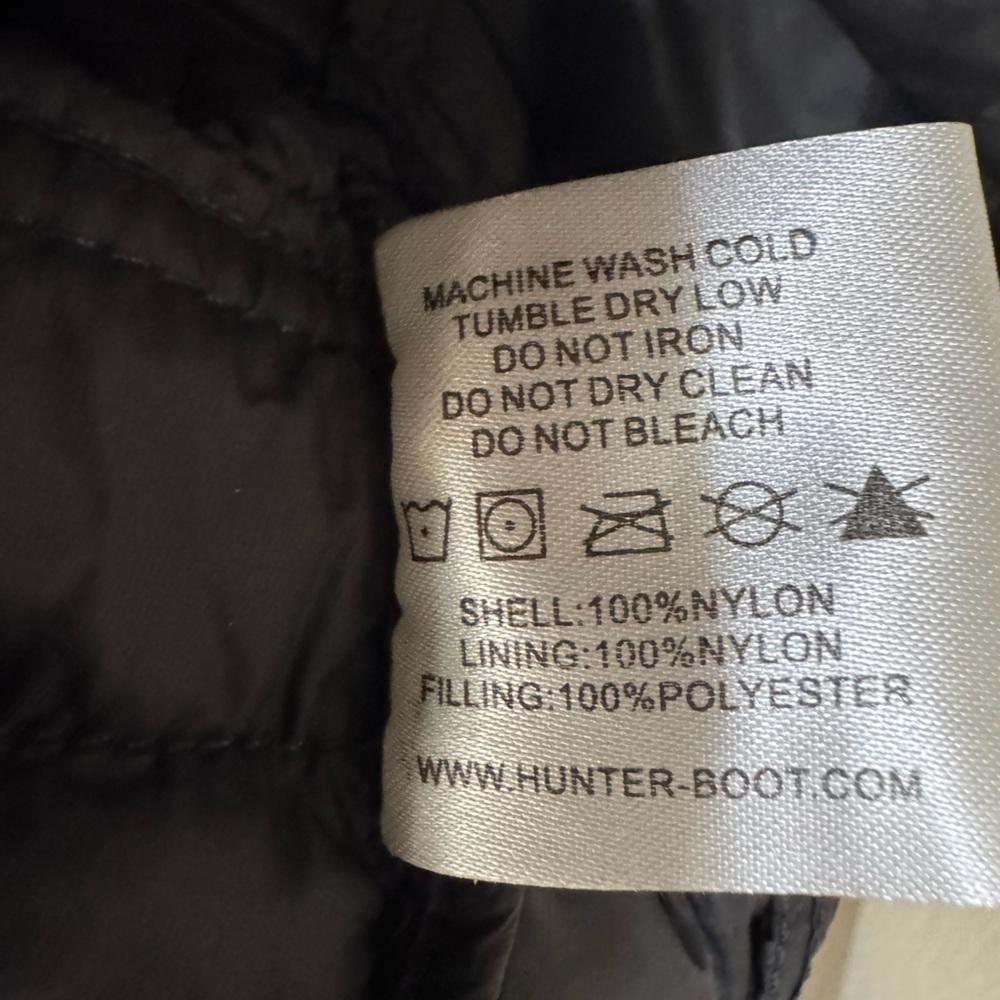 Hunter Black Quilted Women's Jacket Sz 6 - Picture 10 of 10